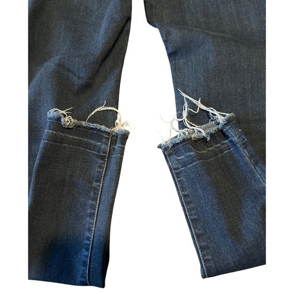 William Rast Junior Sculpted High Rise Skinny Jeans Size 28 Dark Wash Frayed Hem - Picture 9 of 9